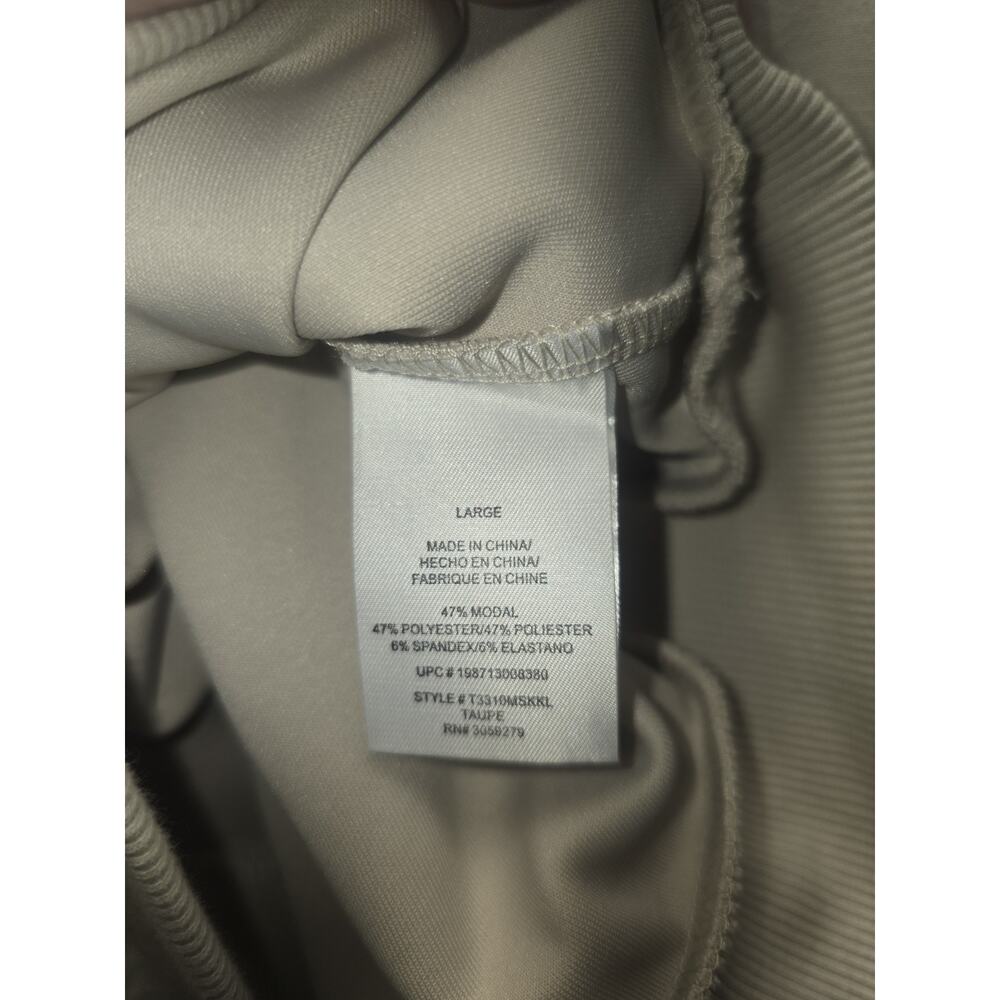 Women's Thread & Supply Half-Zip Short Sleeve Dolman Top Size Large Cream 7394 - Picture 8 of 9
